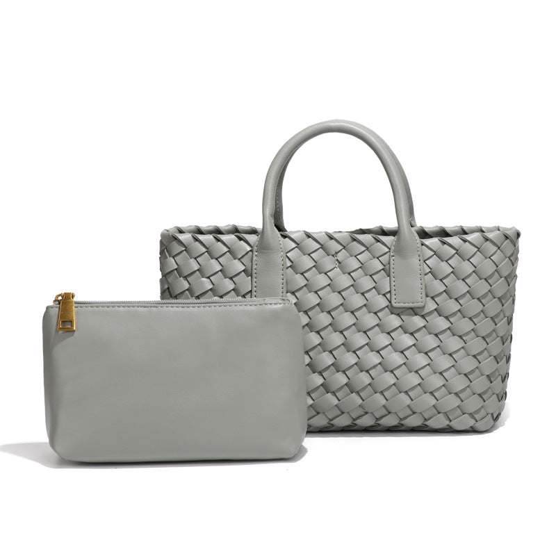 Trendy Woven Handbags With Pouch