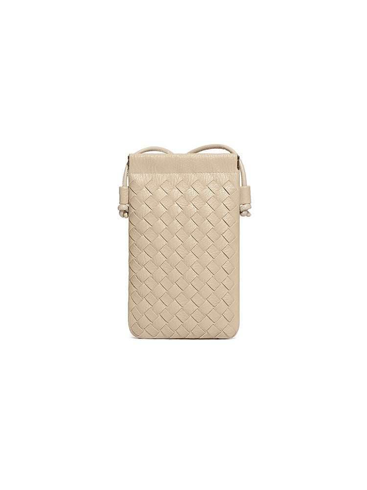PU Leather Simple Woven Crossbody Bag