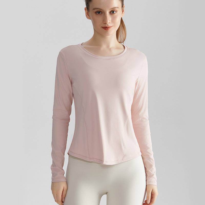 Long Sleeve Round Neckline Yoga T-Shirt