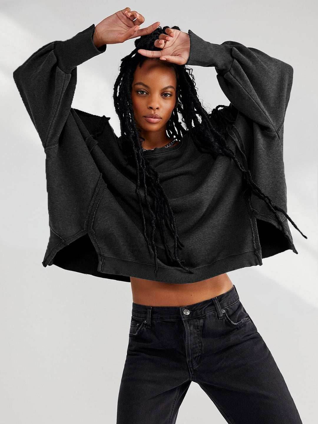 Oversized Long Sleeve Casual Sweatshirt