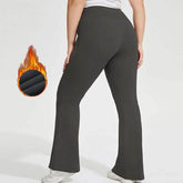 Plus Size High Waist Flared Yoga Pants