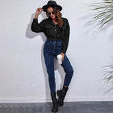 Corduroy Cropped Lapel Jacket