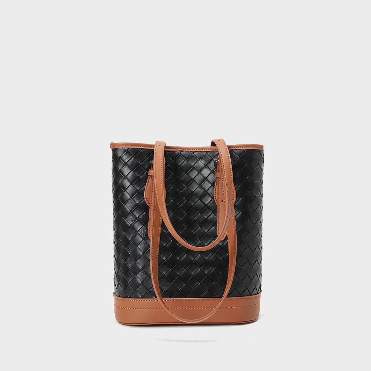 Leather Shoulder Bag Handheld Bucket Bag