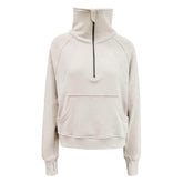 Plain Embroidered Loose Jumper Sweatshirt