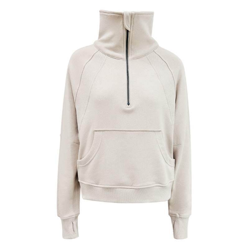 Plain Embroidered Loose Jumper Sweatshirt