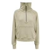 Plain Embroidered Loose Jumper Sweatshirt