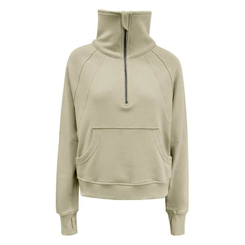 Plain Embroidered Loose Jumper Sweatshirt