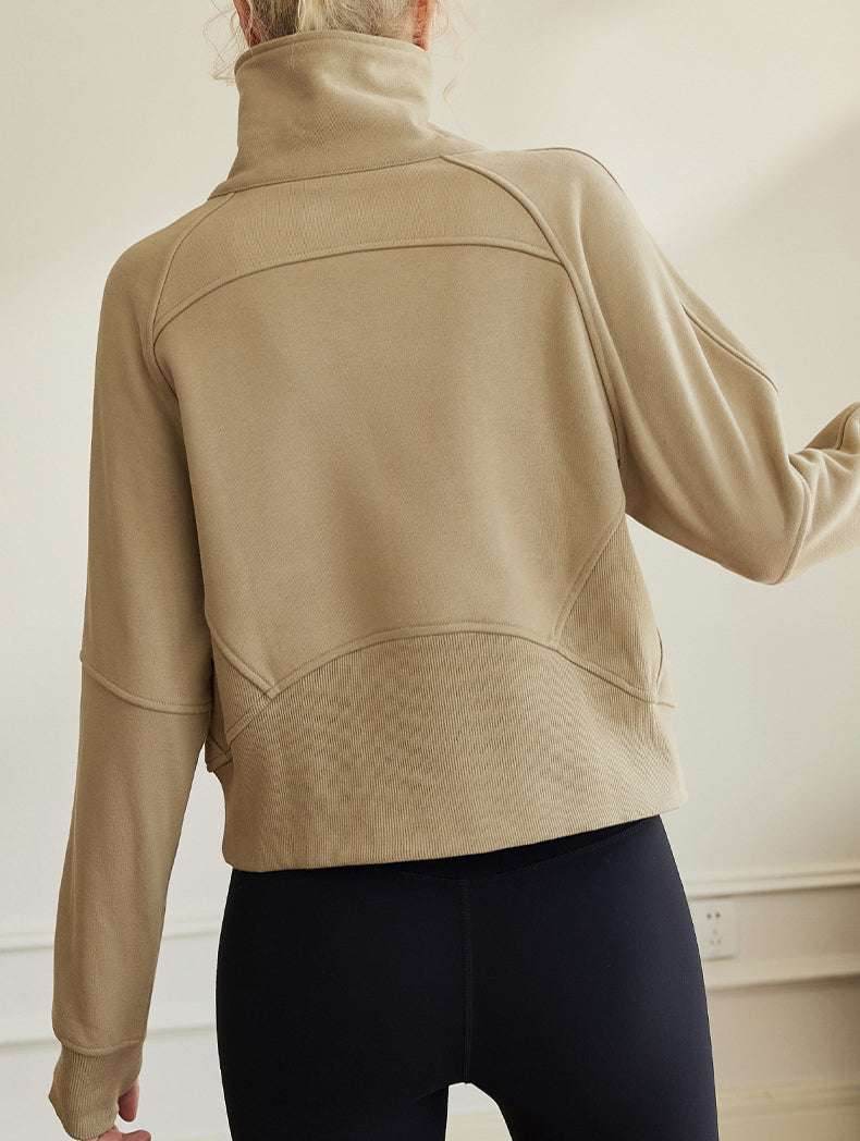 Plain Embroidered Loose Jumper Sweatshirt