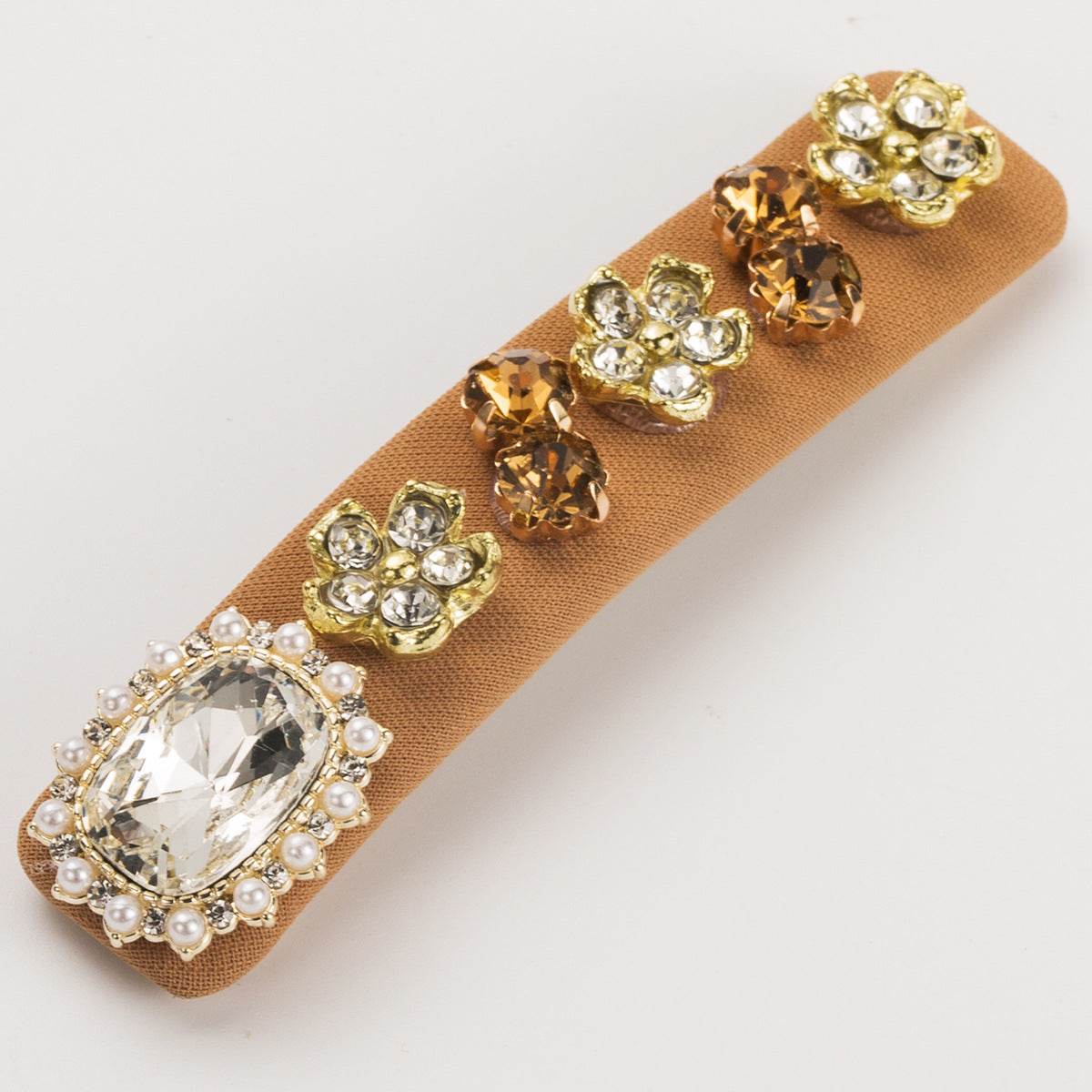 Metal Crystal Snap Hair Clips Hair Barrettes