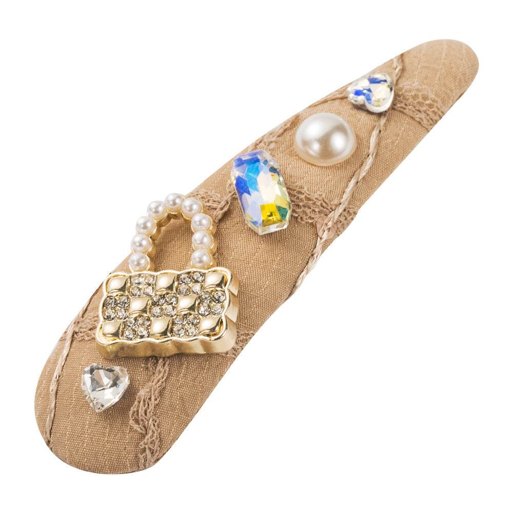 Rhinestone Snap Hair Clips Metal Hair Accessories
