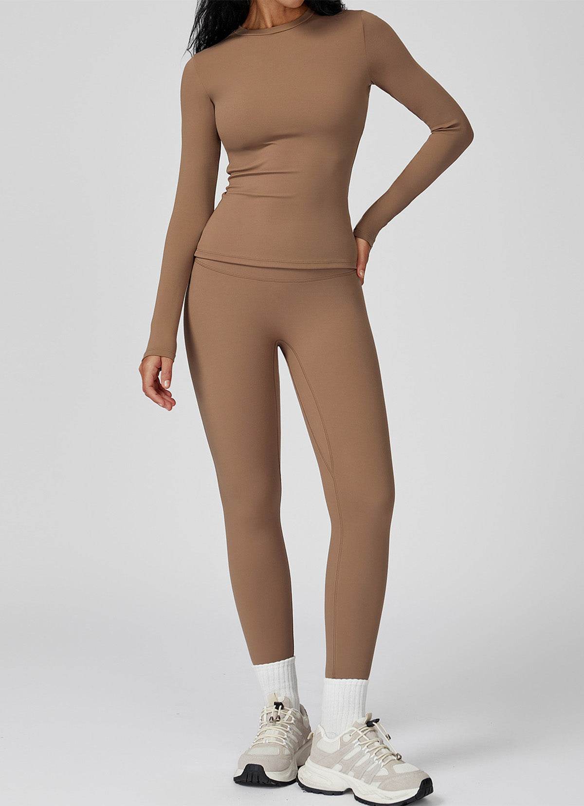 Sports Wear with Long Sleeve T-Shirt and Leggings