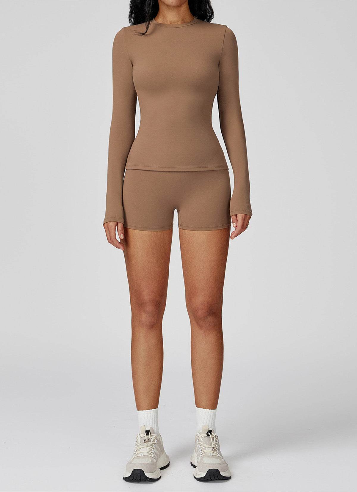Sports Wear with Long Sleeve T-Shirt and Shorts