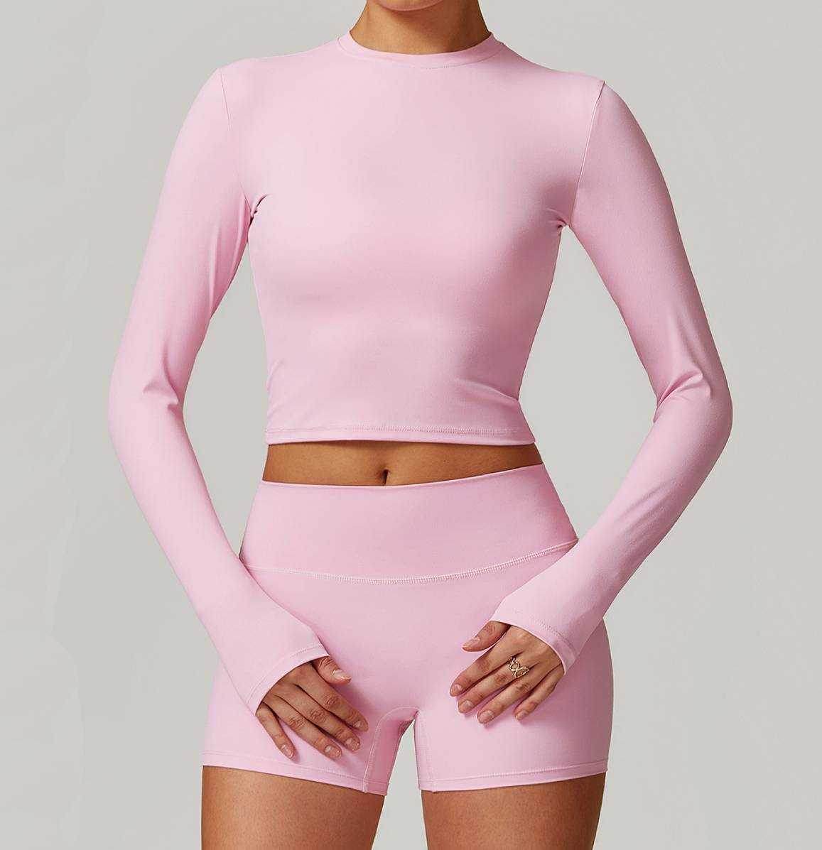 Tight Long Sleeve Cropped T-shirt