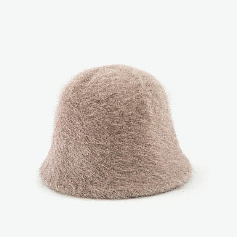 Winter Furry Cloche Hat Fisherman Cap Soft Warm Bucket Hat