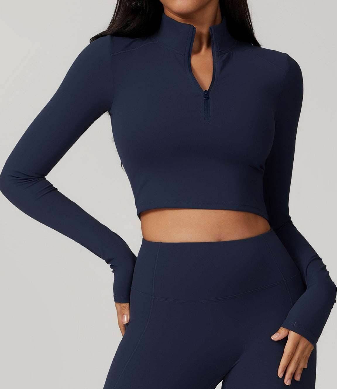 Zipper Yoga Long Sleeve T-Shirt