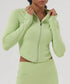 Long Sleeve Zip Up Cropped Sports Jacket