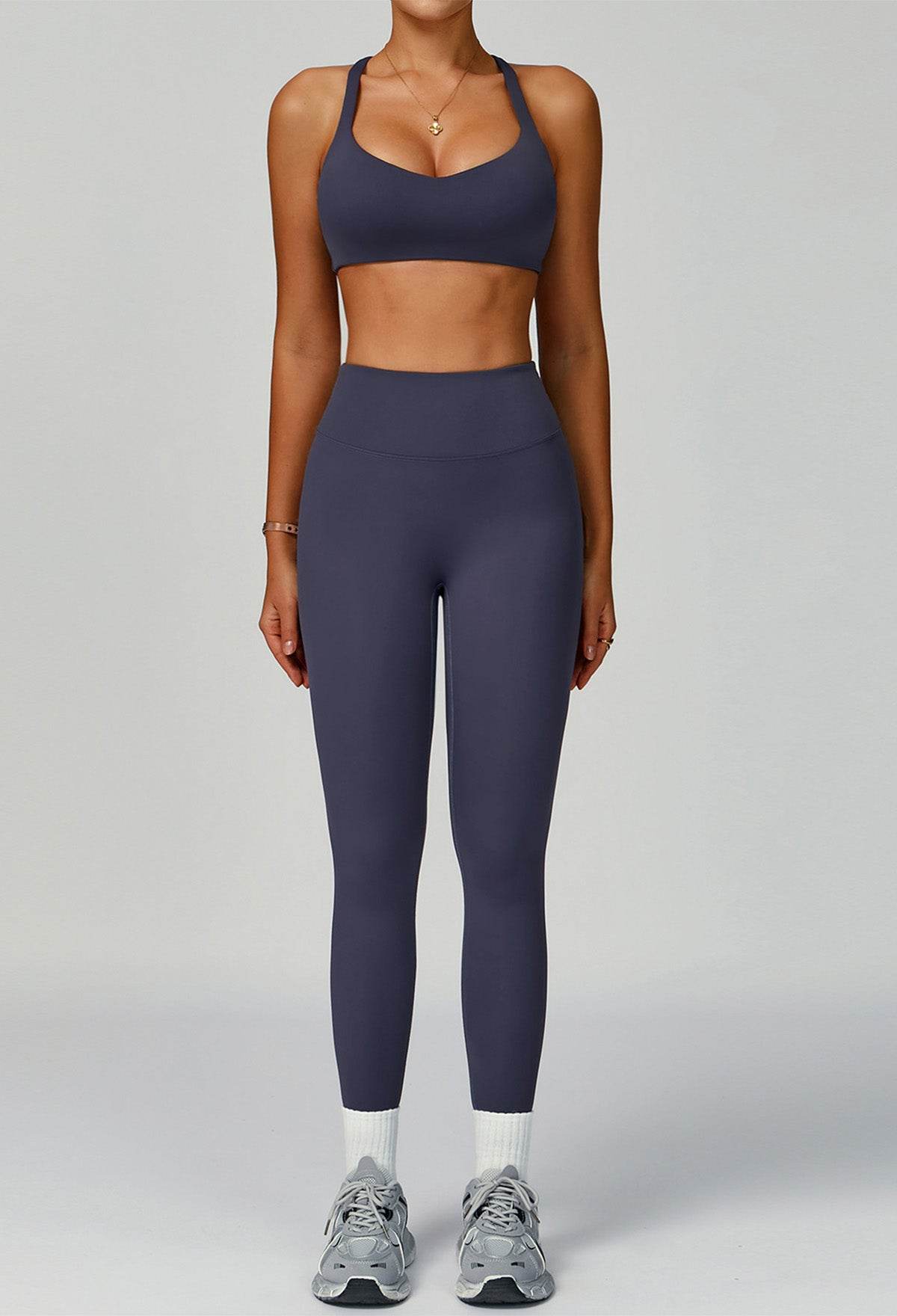 Activewear Set with X Shaped Back Sport Bra and Legging