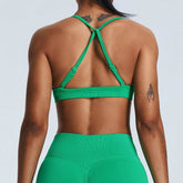 Cross Back Sports Bra with Adjustable Strap