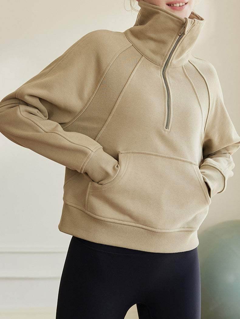Plain Embroidered Loose Jumper Sweatshirt