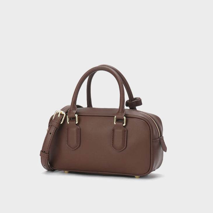 Retro Leather Handle Shoulder Bag