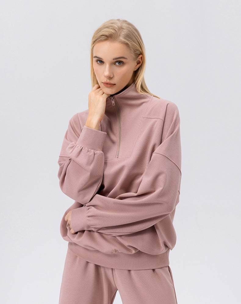 Zip Workout Hoodless Sweatshirt
