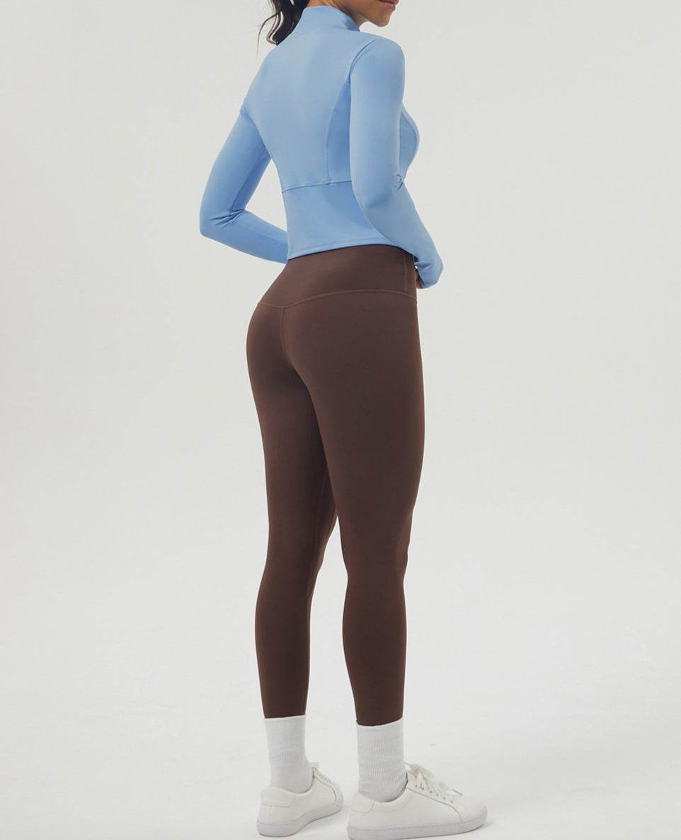 Slim Zipper Long Sleeve Yoga Fitness Wear Coat