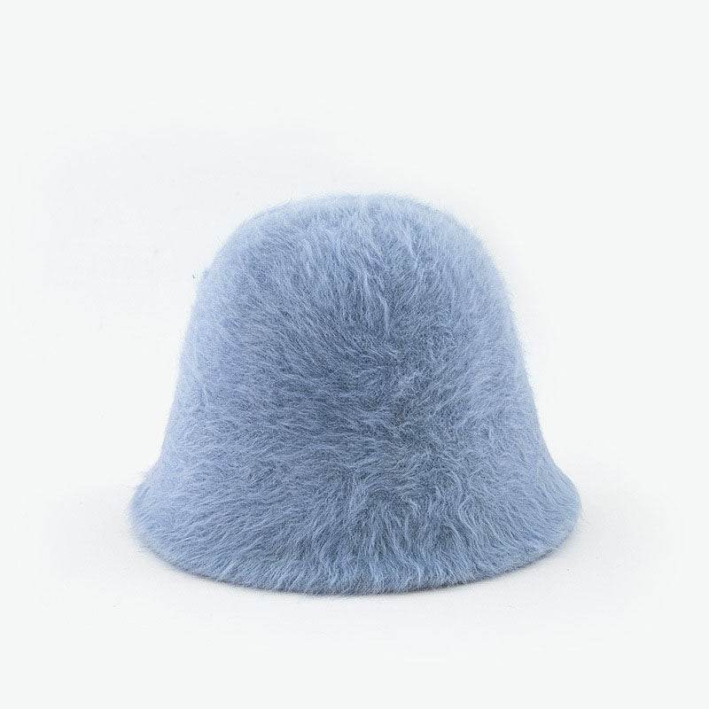 Winter Furry Cloche Hat Fisherman Cap Soft Warm Bucket Hat