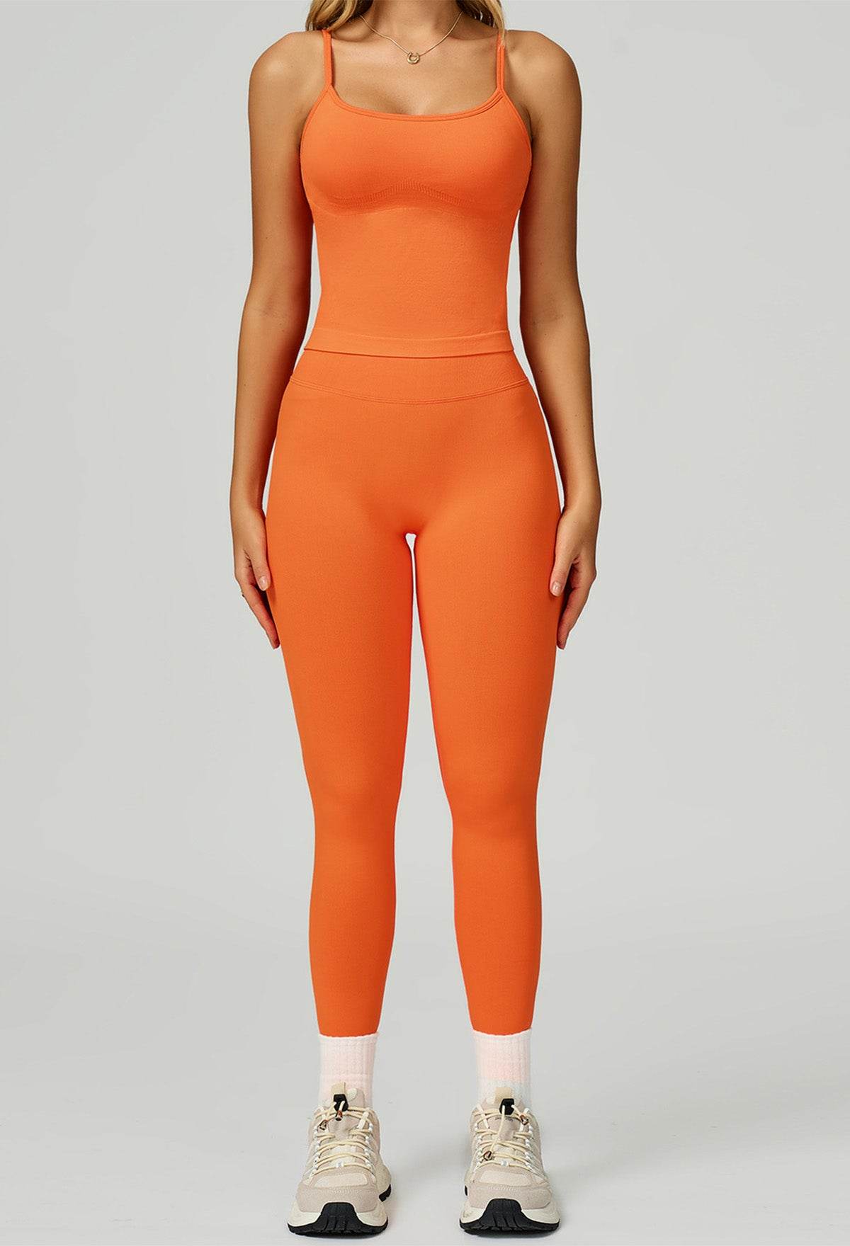 Sport Set with Color Block Tank Top and Legging