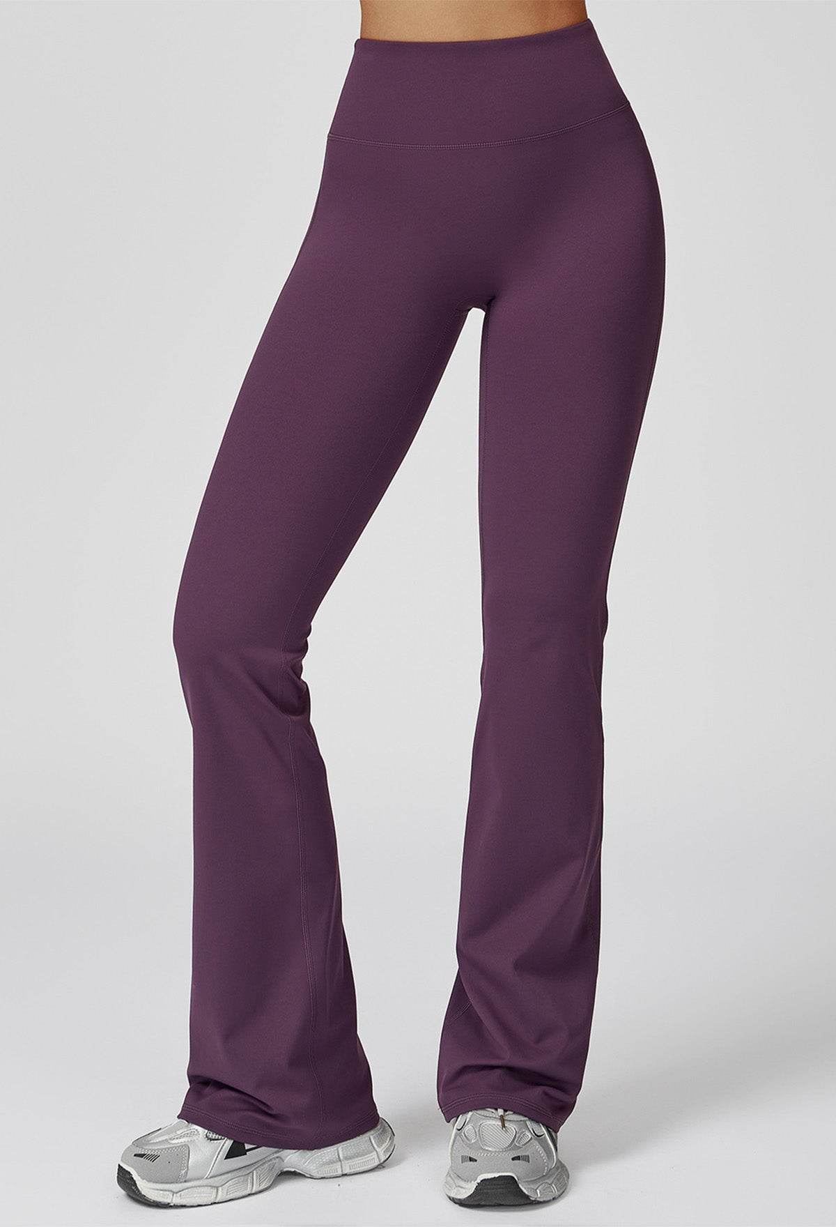 No Front Seam High Waist Sports Flared Leg Pants