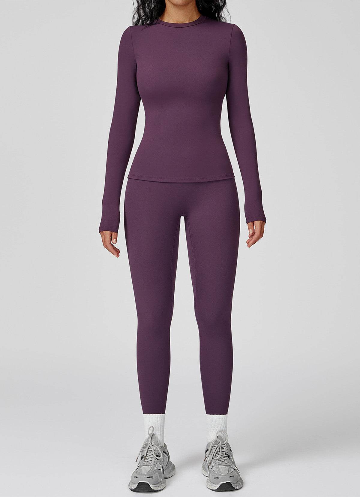 Sports Wear with Long Sleeve T-Shirt and Leggings