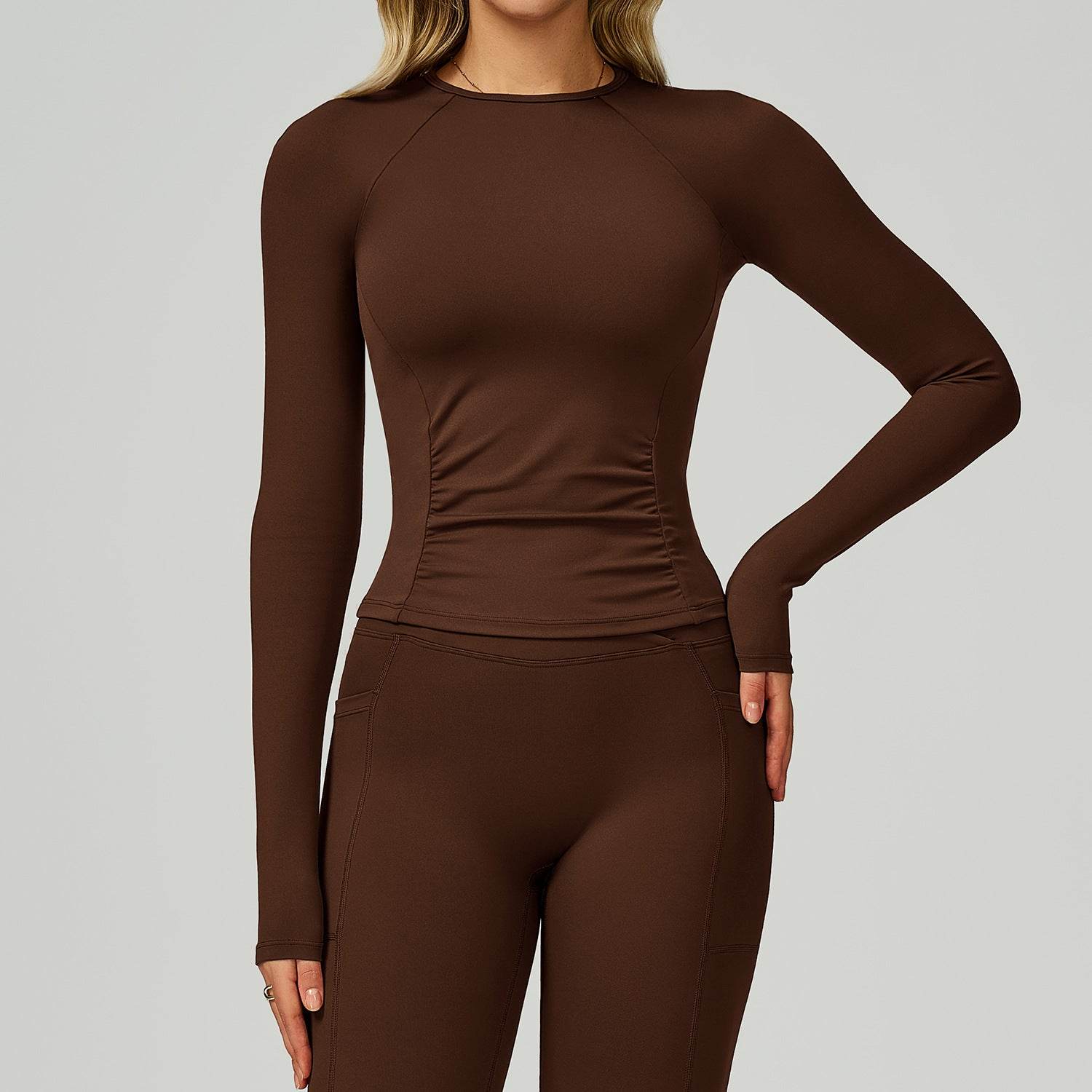 Long Sleeve Crew Neck T-Shirt Slim Fit Tops