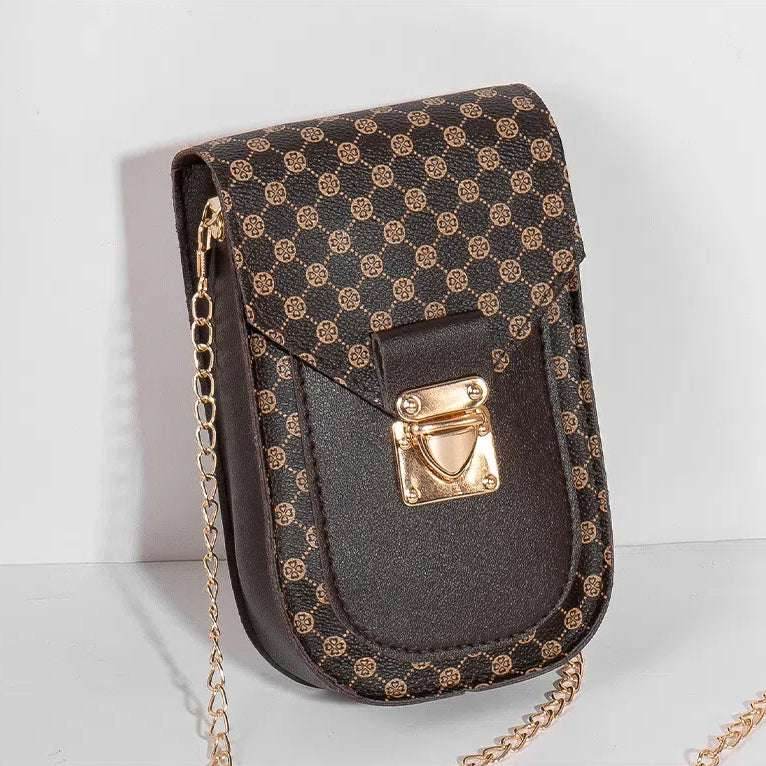 Geometric Pattern Crossbody Phone Bag