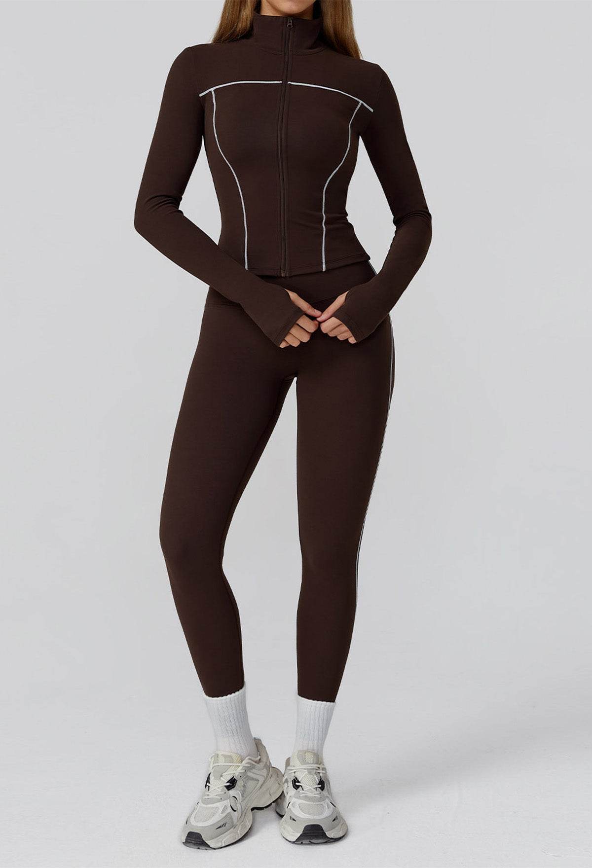Athletic Wear with Cropped Jacket and Legging