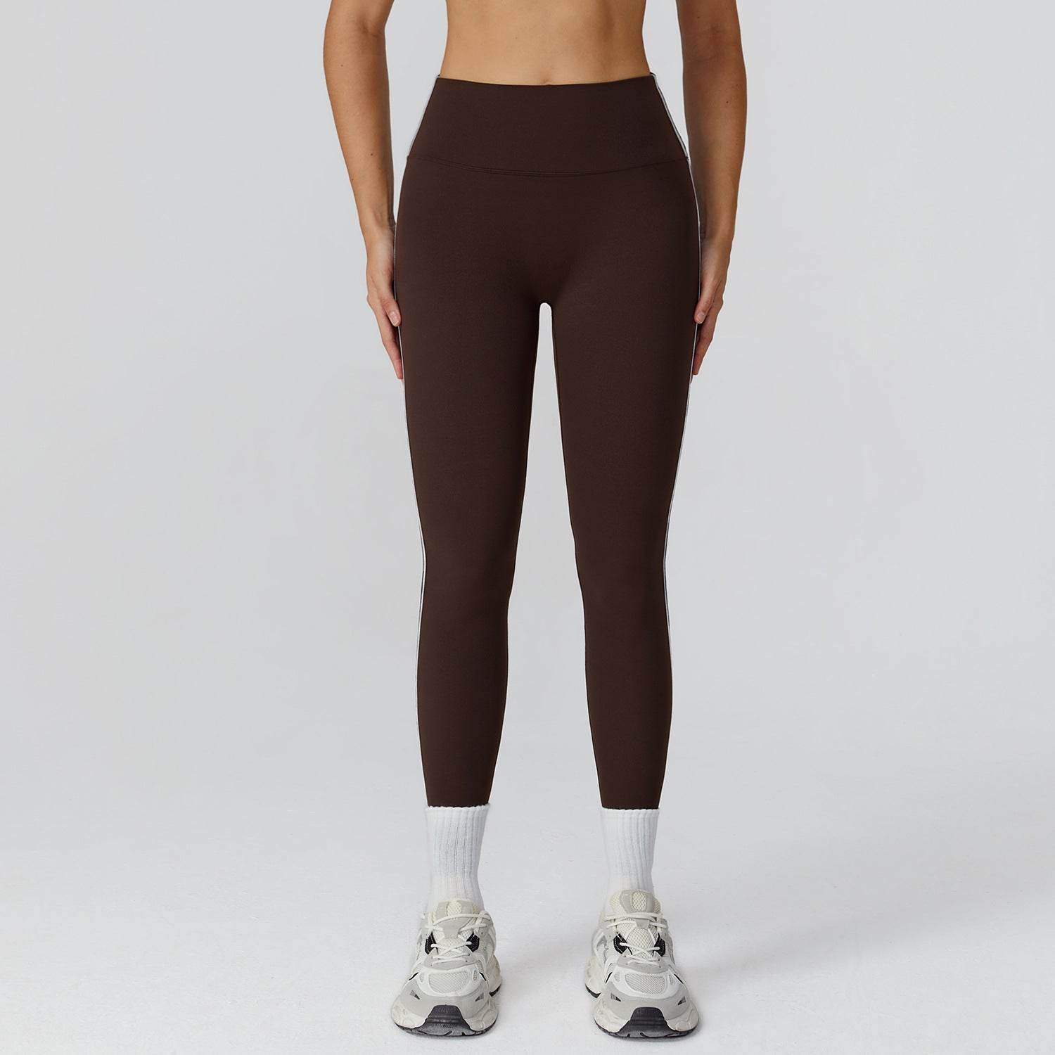 Color Block Athletic Legging High Waist Running Tights