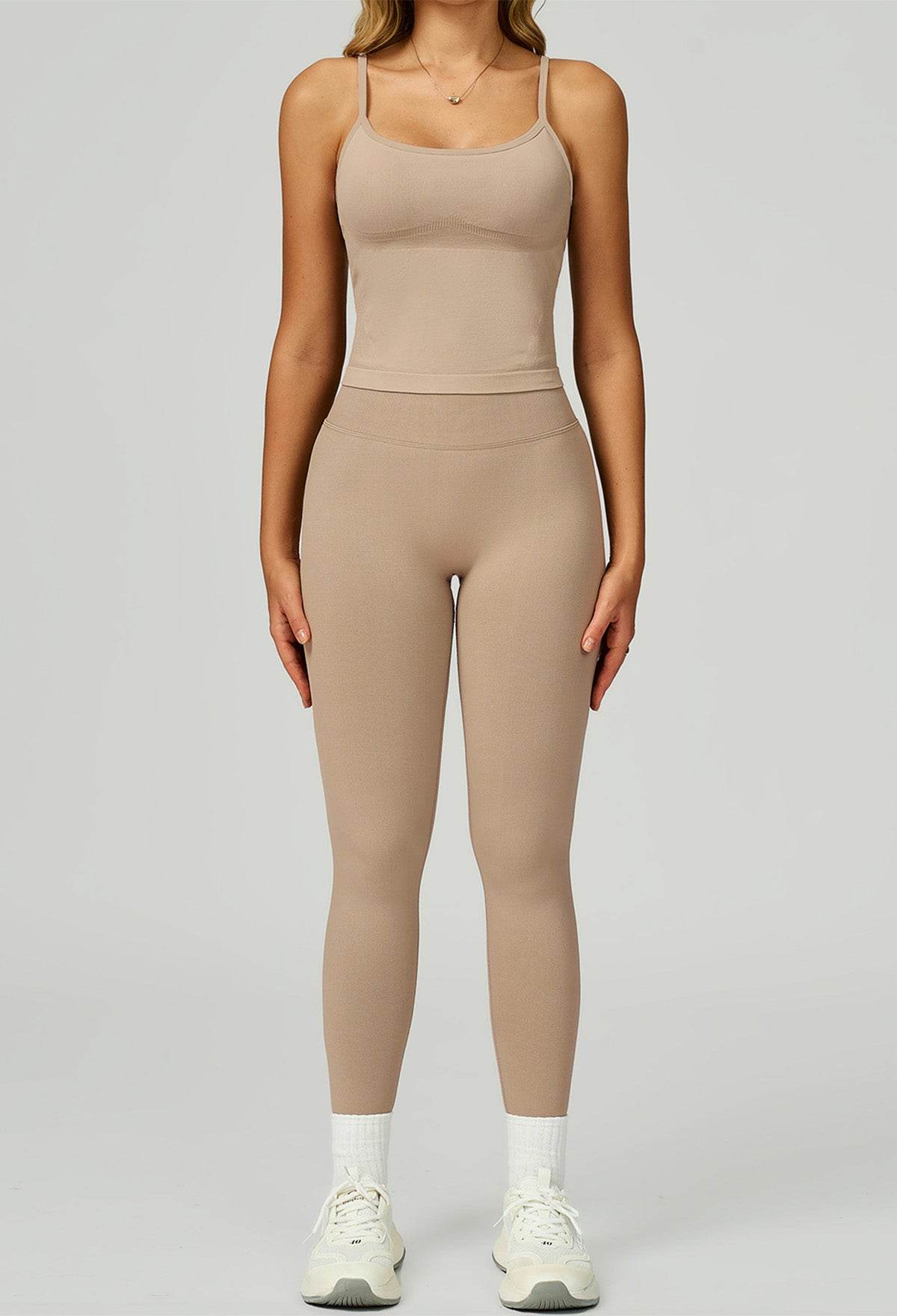 Sport Set with Color Block Tank Top and Legging