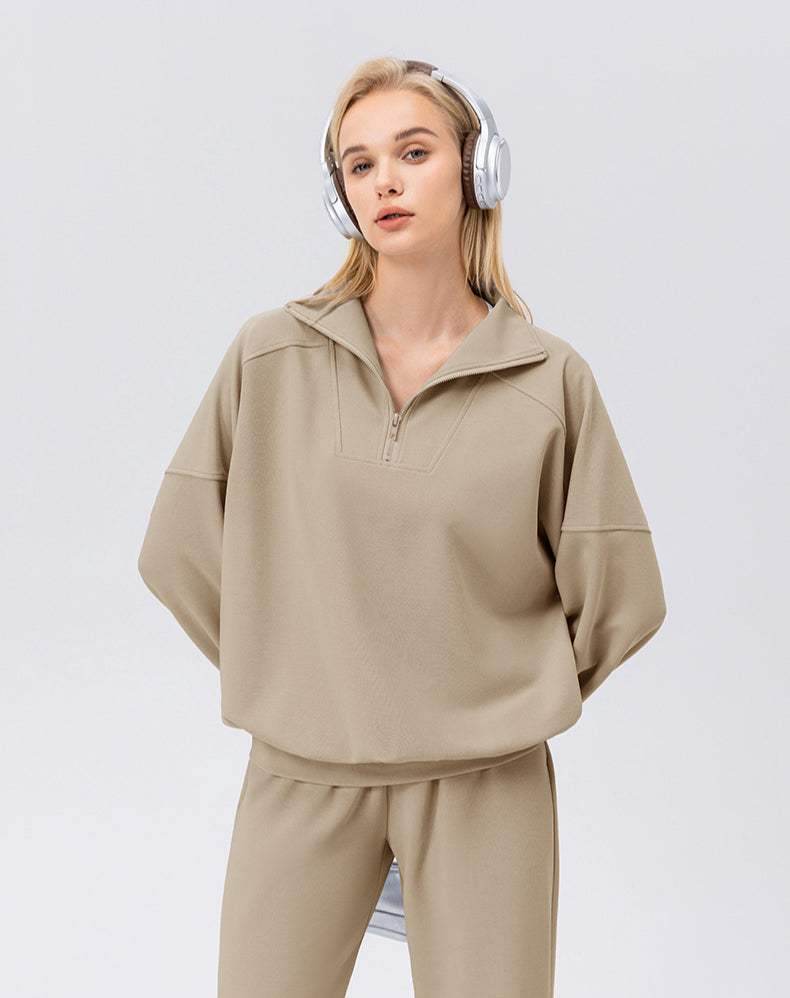 Zip Workout Hoodless Sweatshirt