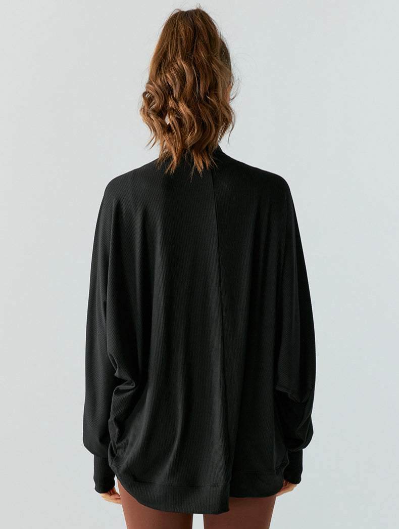 Sport Shawl with Thumb Cuffs Long Sleeve Cardigan Outerwear