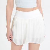 Irregular hem Athletic Skirts with Shorts and Pockets