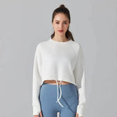Cropped Loose Workout Sweatshirt