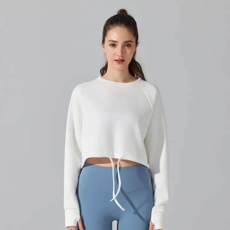 Cropped Loose Workout Sweatshirt