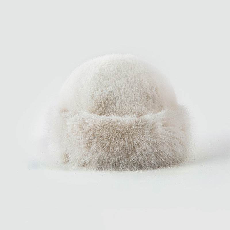 Faux Fur Winter Bucket Hat Fuzzy Fluffy Warm Hat