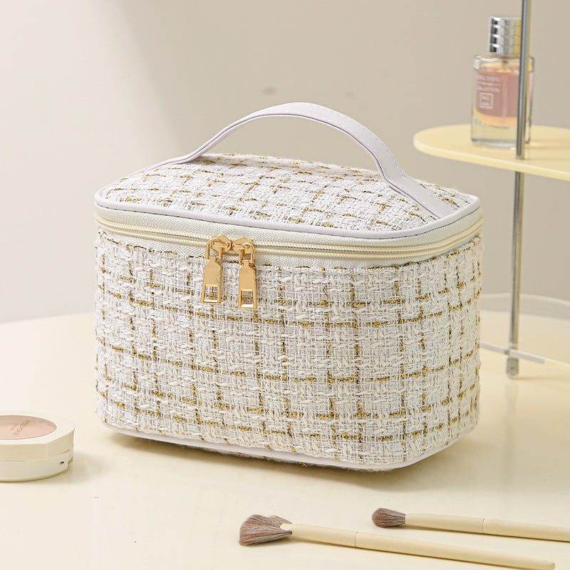 Large Capacity Travel Cosmetic Bag with Handle