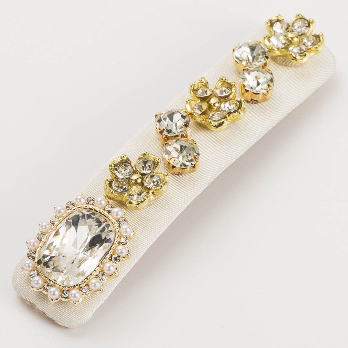 Metal Crystal Snap Hair Clips Hair Barrettes