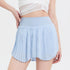 Irregular hem Athletic Skirts with Shorts and Pockets