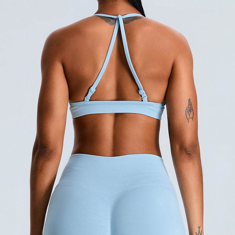 Cross Back Sports Bra with Adjustable Strap