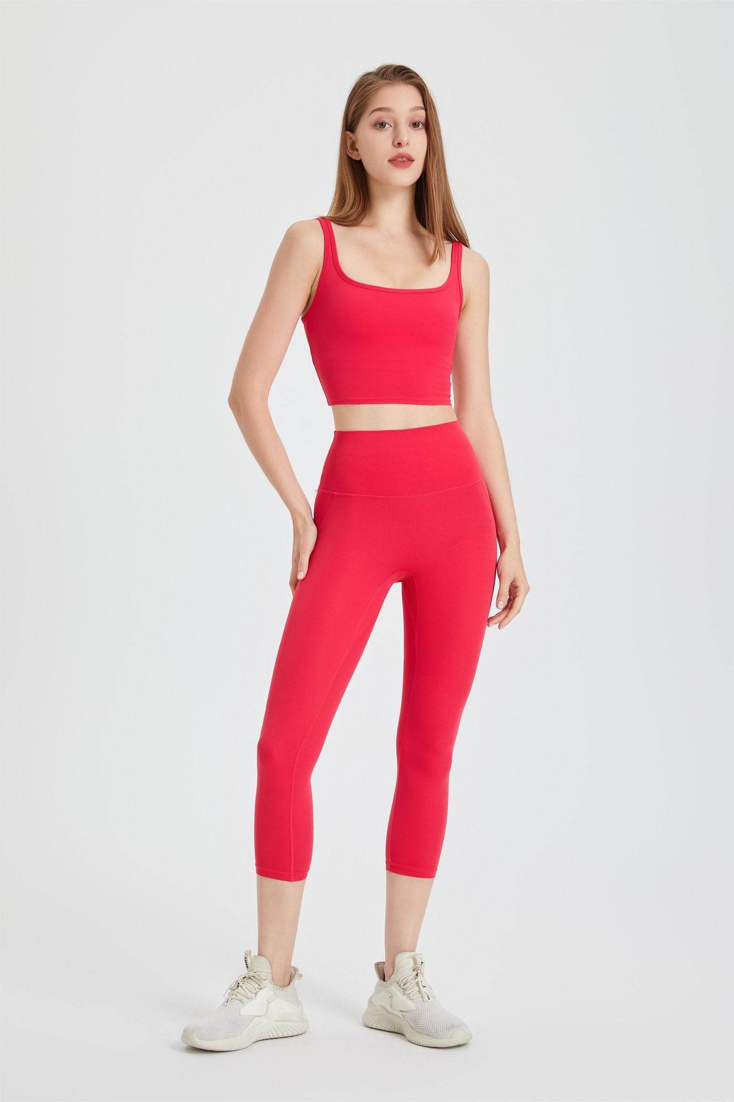Double Strap Longline Sports Tank Tops