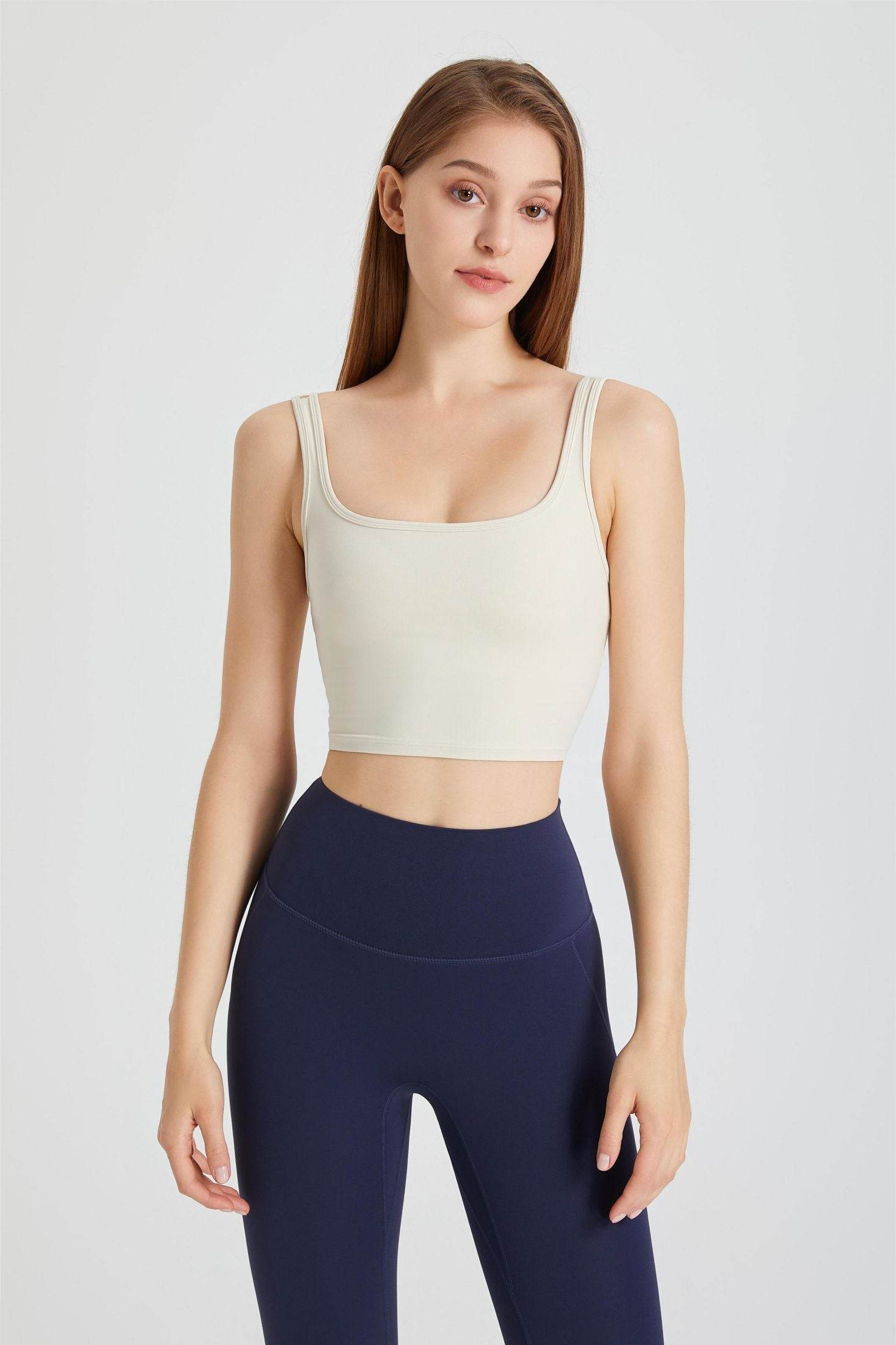 Double Strap Longline Sports Tank Tops