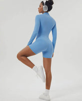 Half Zipper Sports Jumpsuits