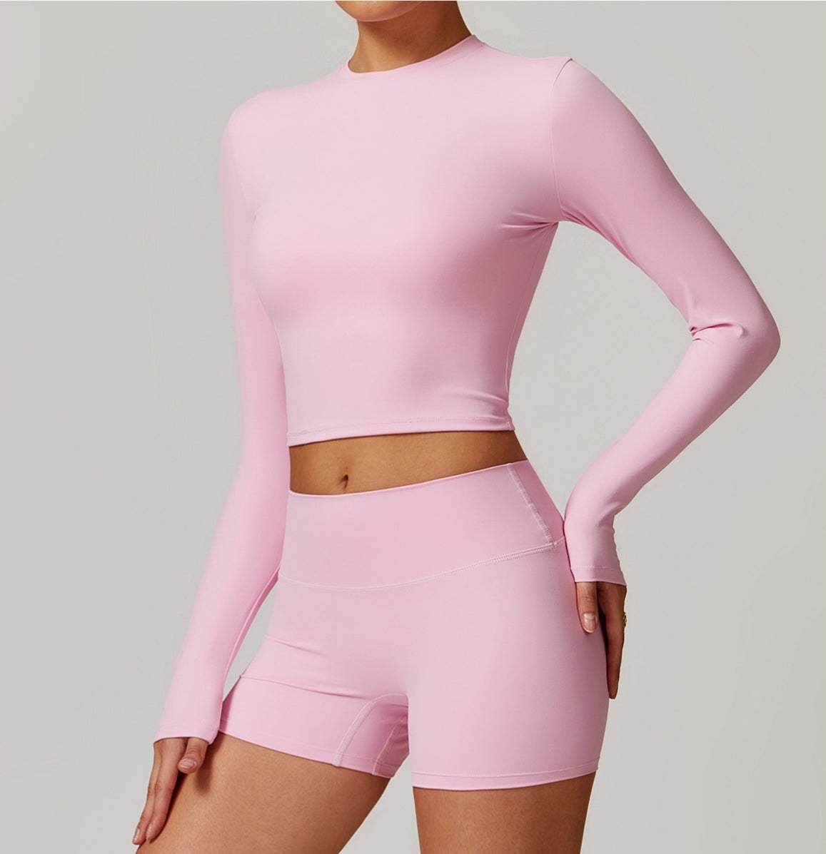 Tight Long Sleeve Cropped T-shirt
