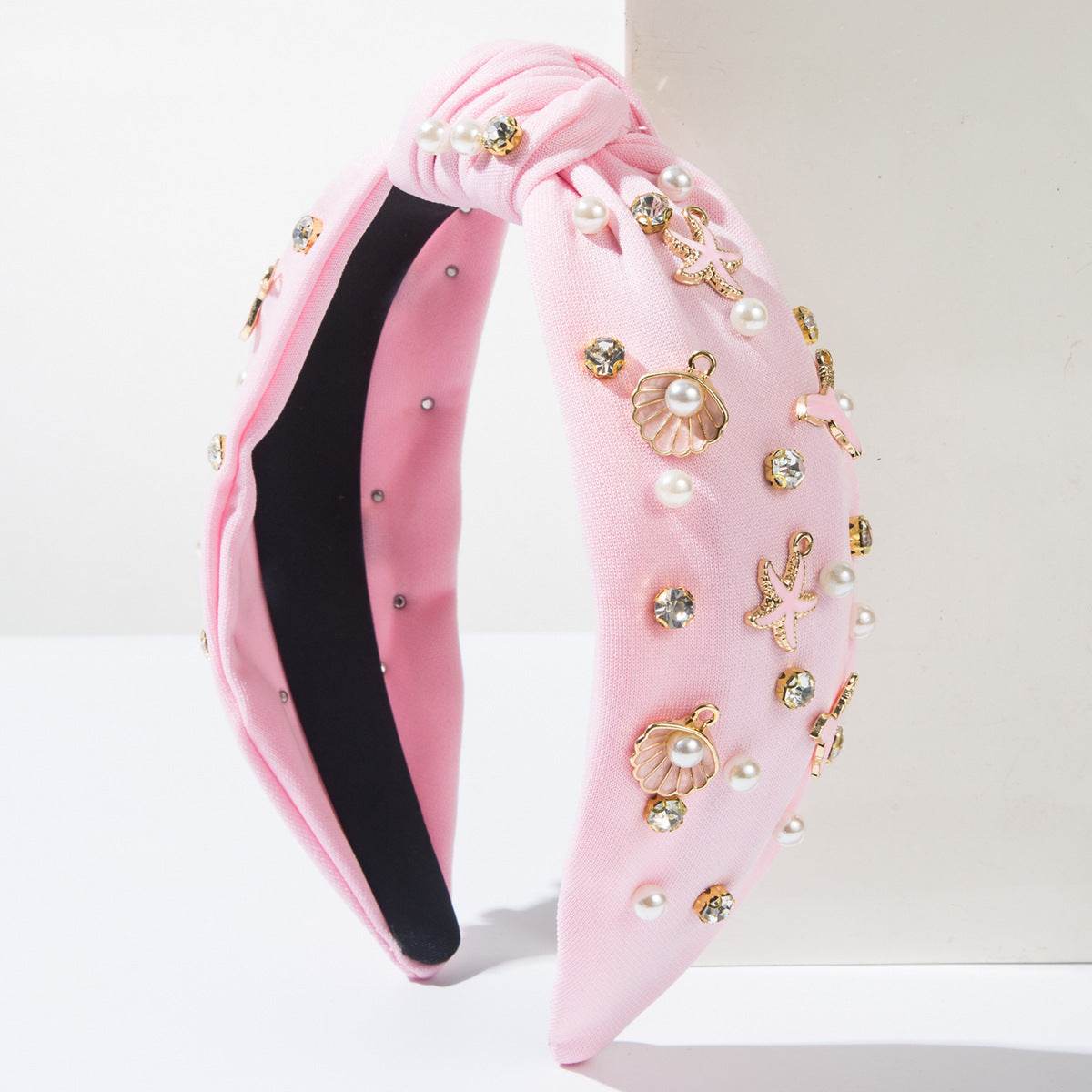 Ocean Element Headband with Diamonds Shells Pearls Starfish